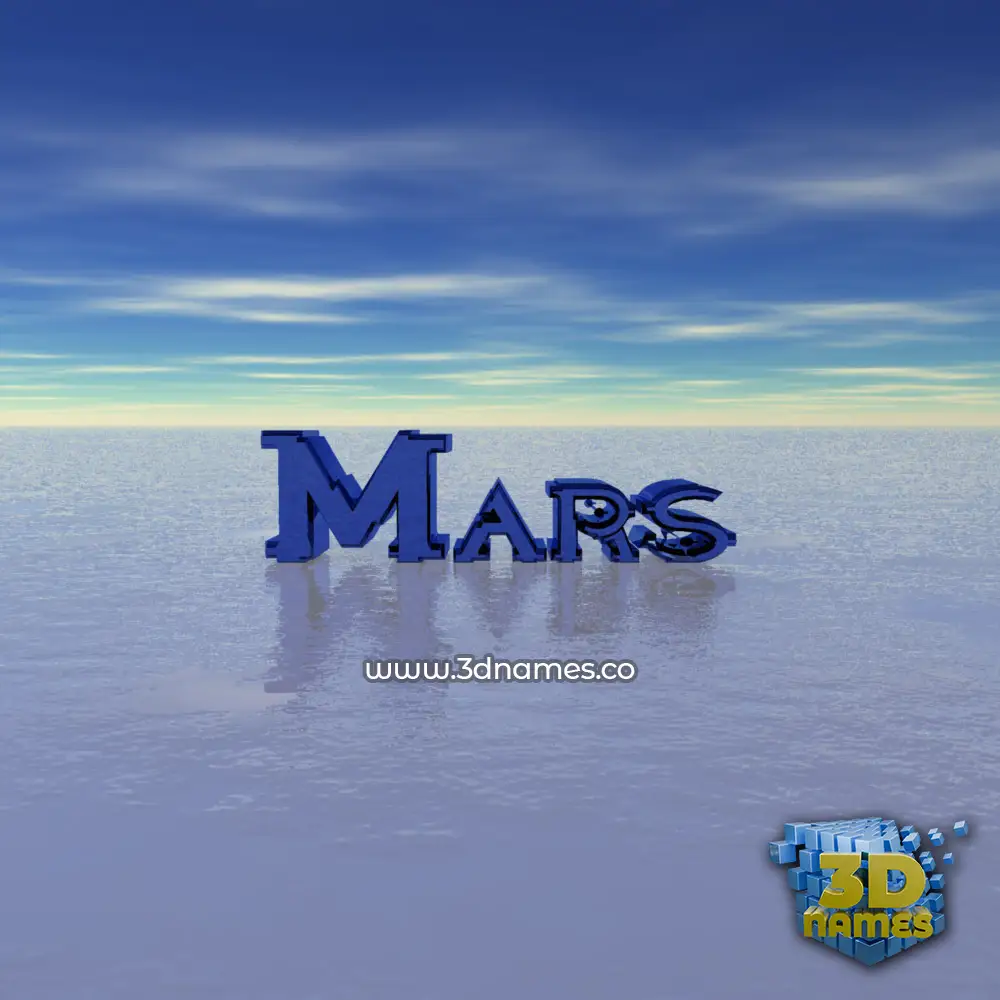 mars in Horizon style - 3D name wallpaper