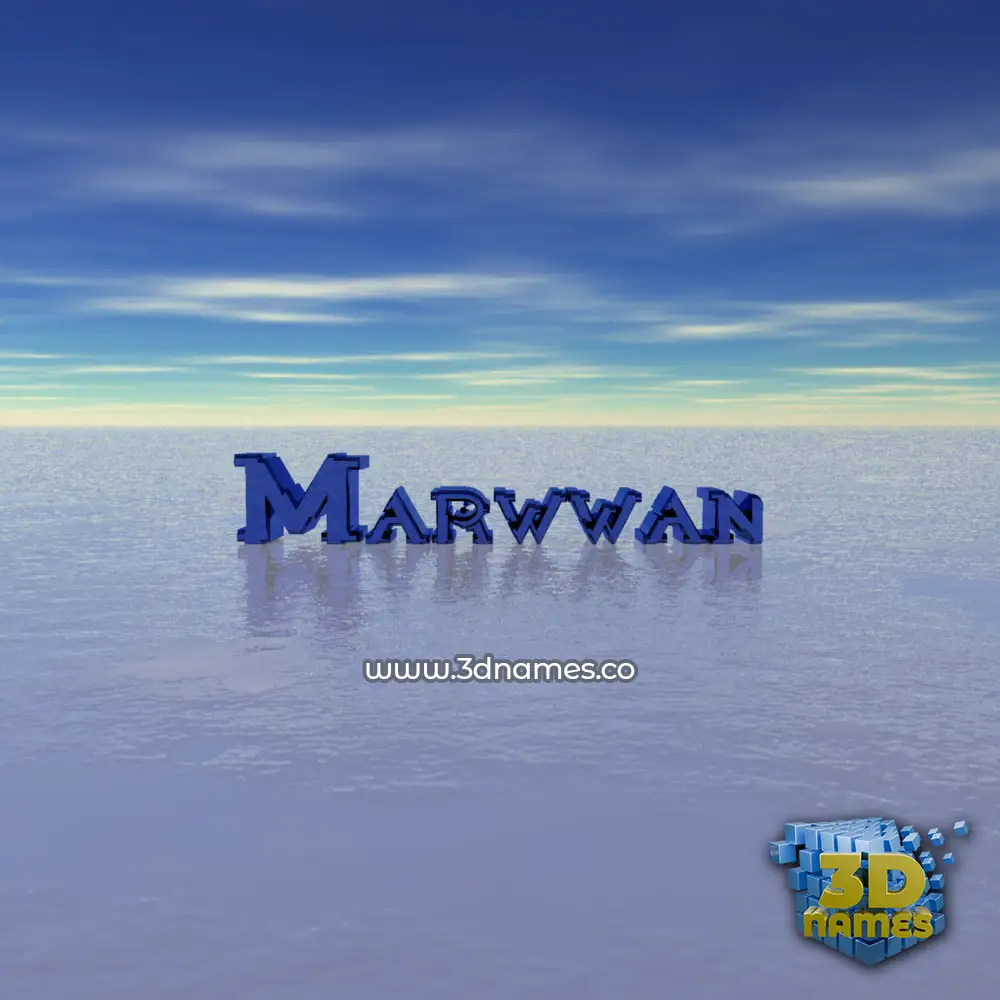 marwwan in Horizon style - 3D name wallpaper