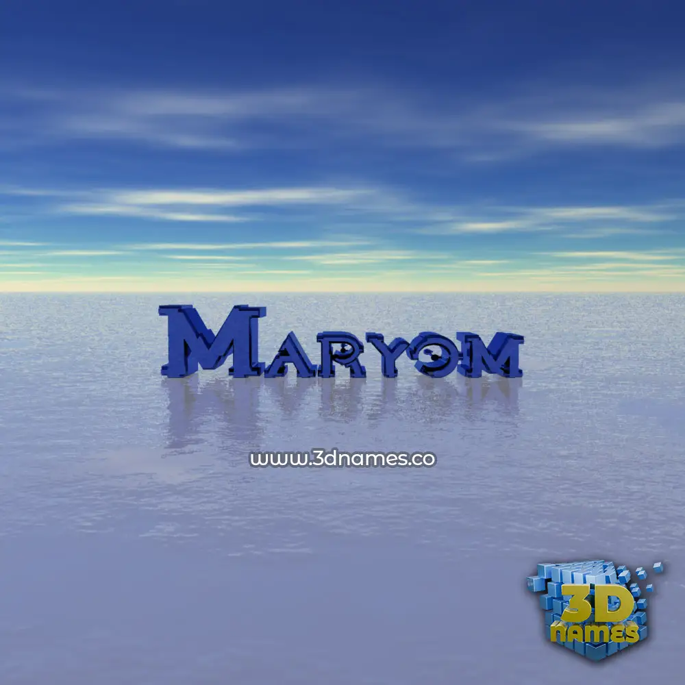 maryom in Horizon style - 3D name wallpaper