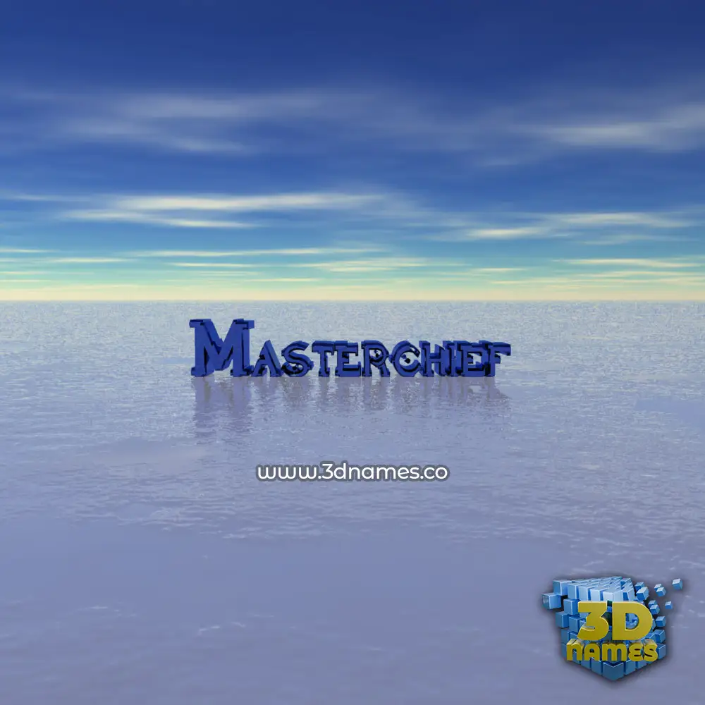 masterchief in Horizon style - 3D name wallpaper