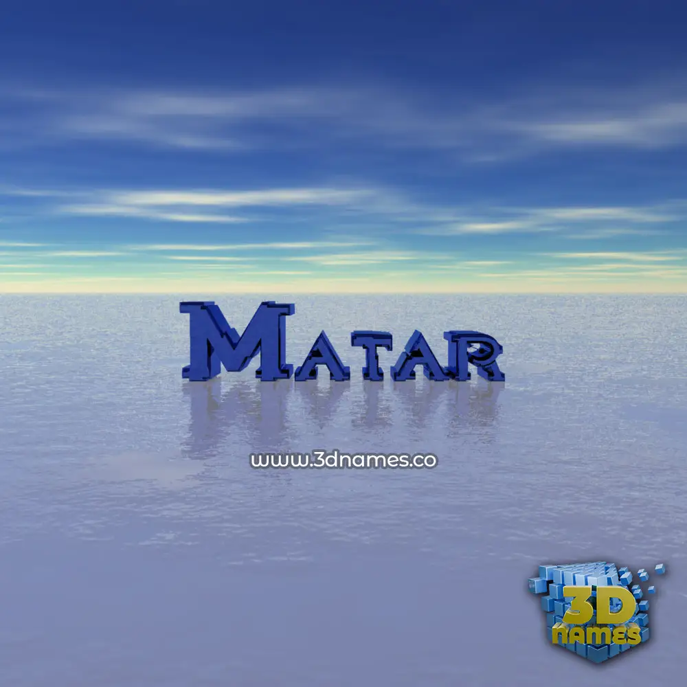 matar in Horizon style - 3D name wallpaper