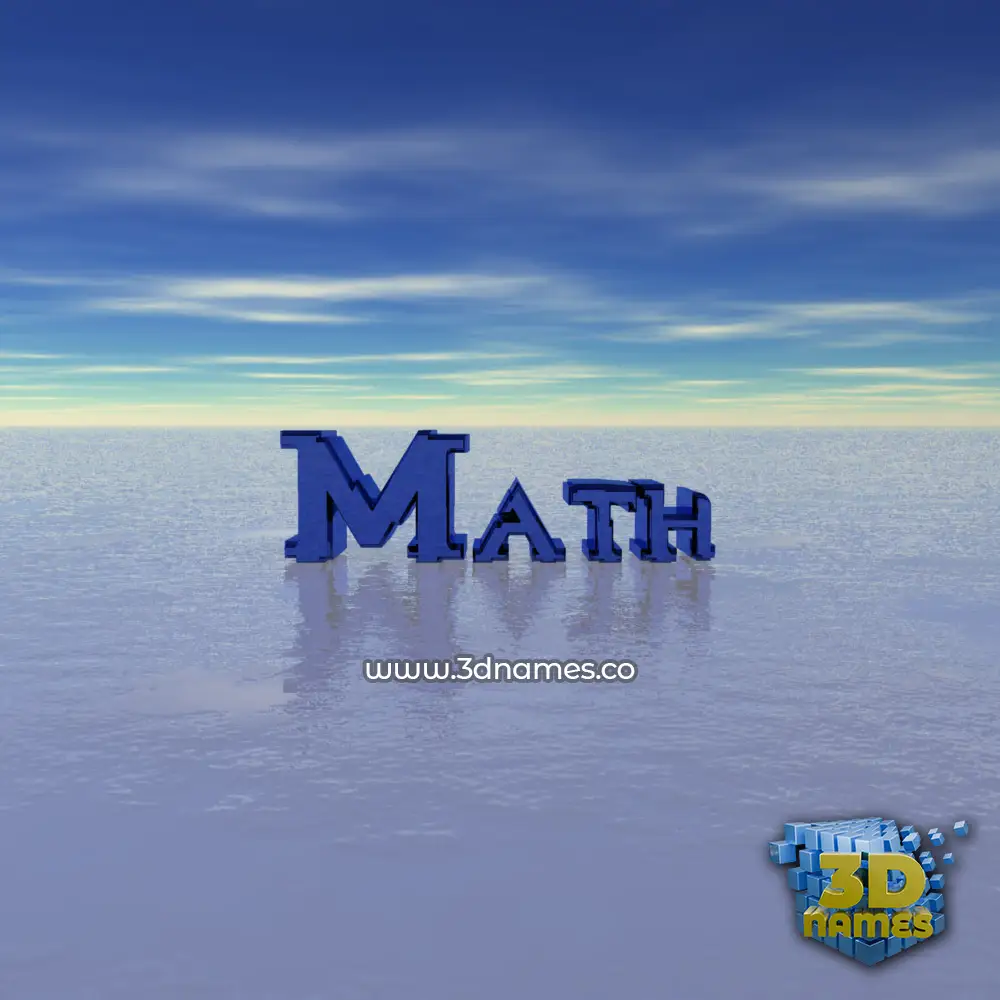 math in Horizon style - 3D name wallpaper