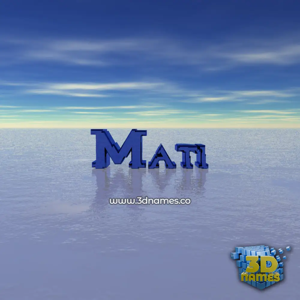 mati in Horizon style - 3D name wallpaper