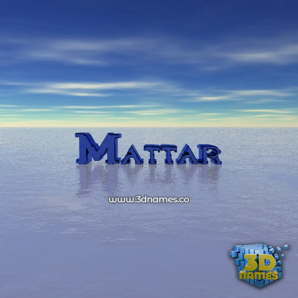 mattar in Horizon style - 3D name wallpaper