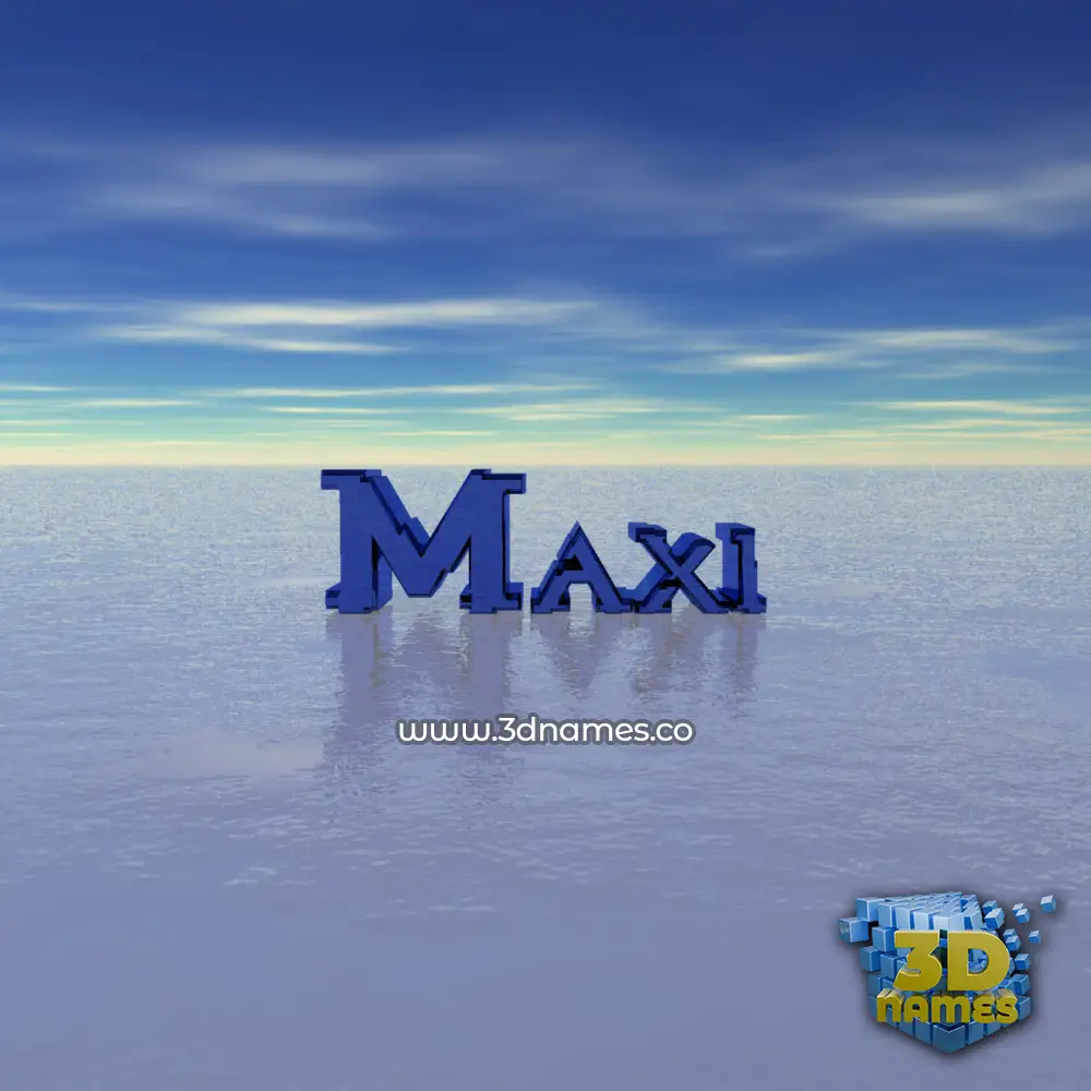 maxi in Horizon style - 3D name wallpaper