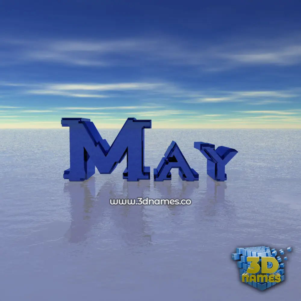 may in Horizon style - 3D name wallpaper
