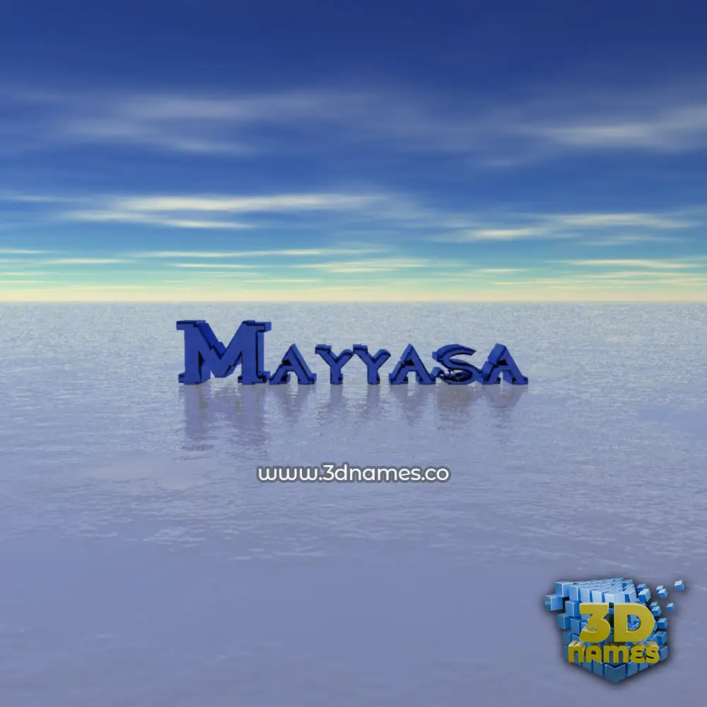 mayyasa in Horizon style - 3D name wallpaper