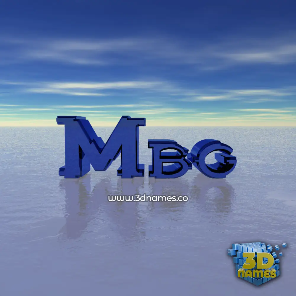 mbg in Horizon style - 3D name wallpaper