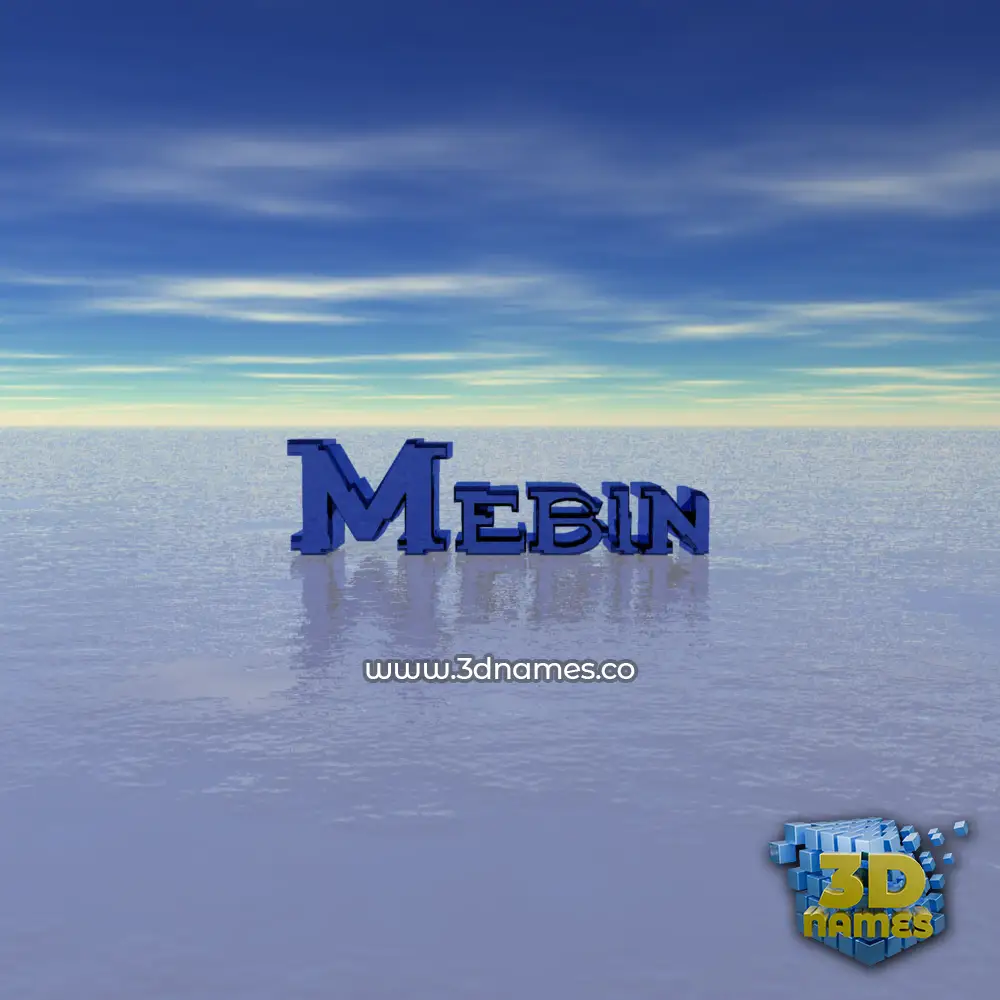 mebin in Horizon style - 3D name wallpaper