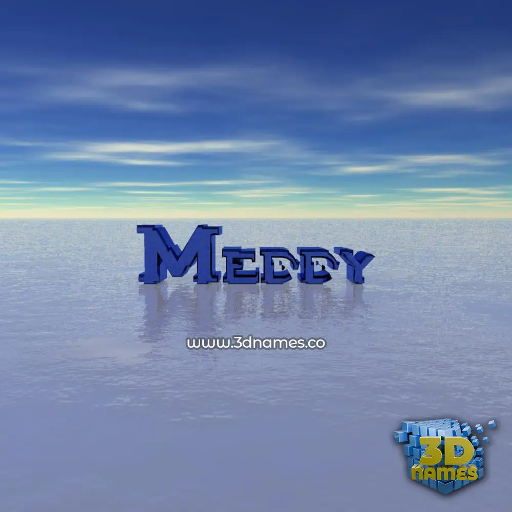 meddy in Horizon style - 3D name wallpaper