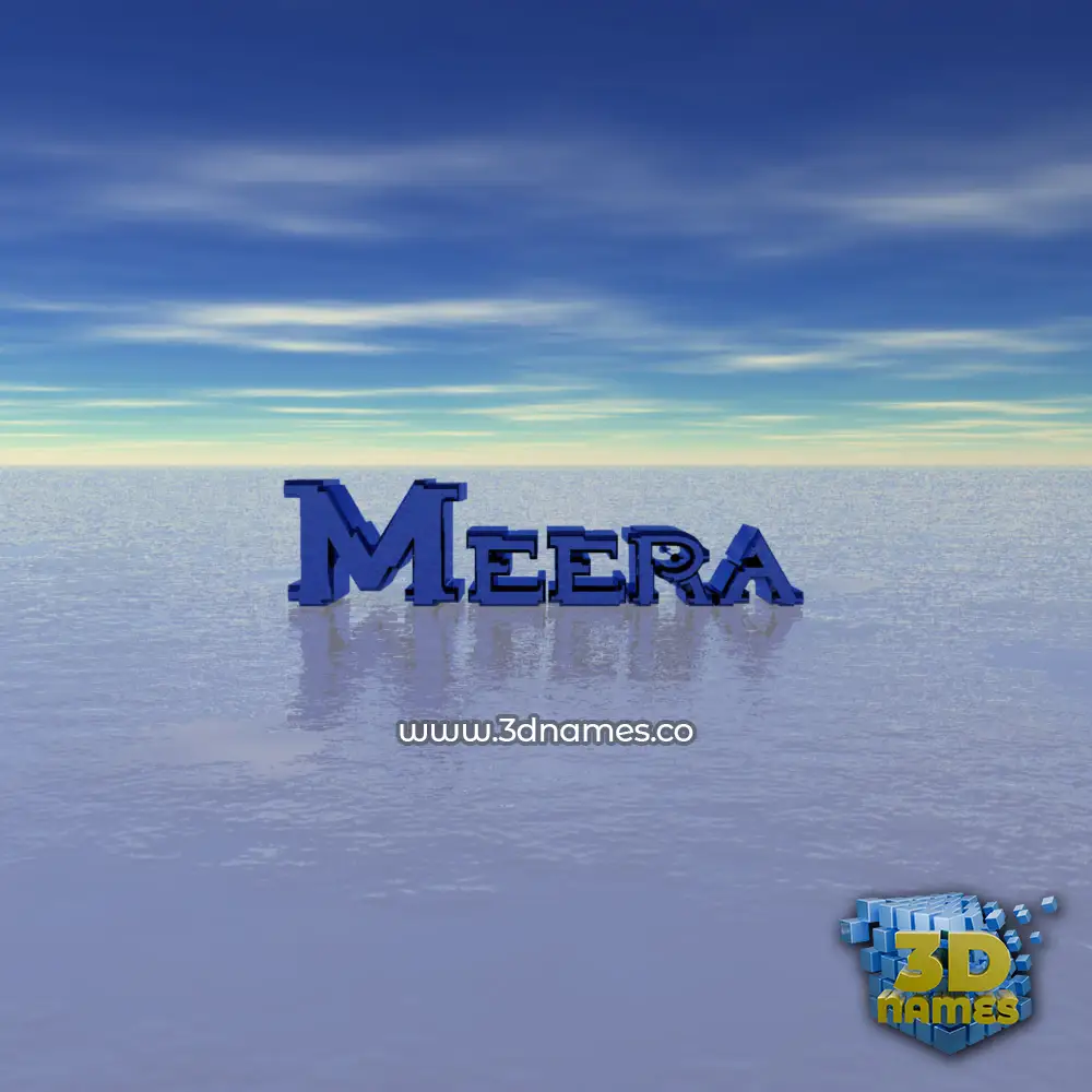meera in Horizon style - 3D name wallpaper