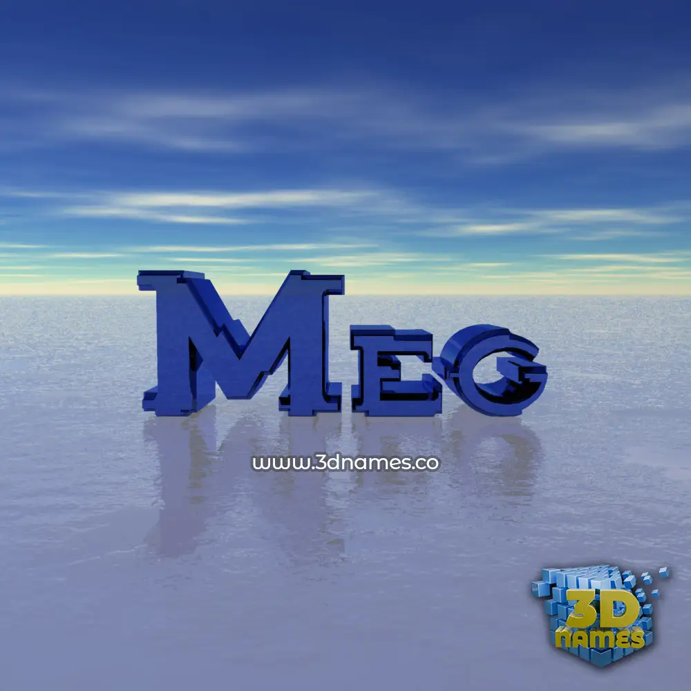 meg in Horizon style - 3D name wallpaper