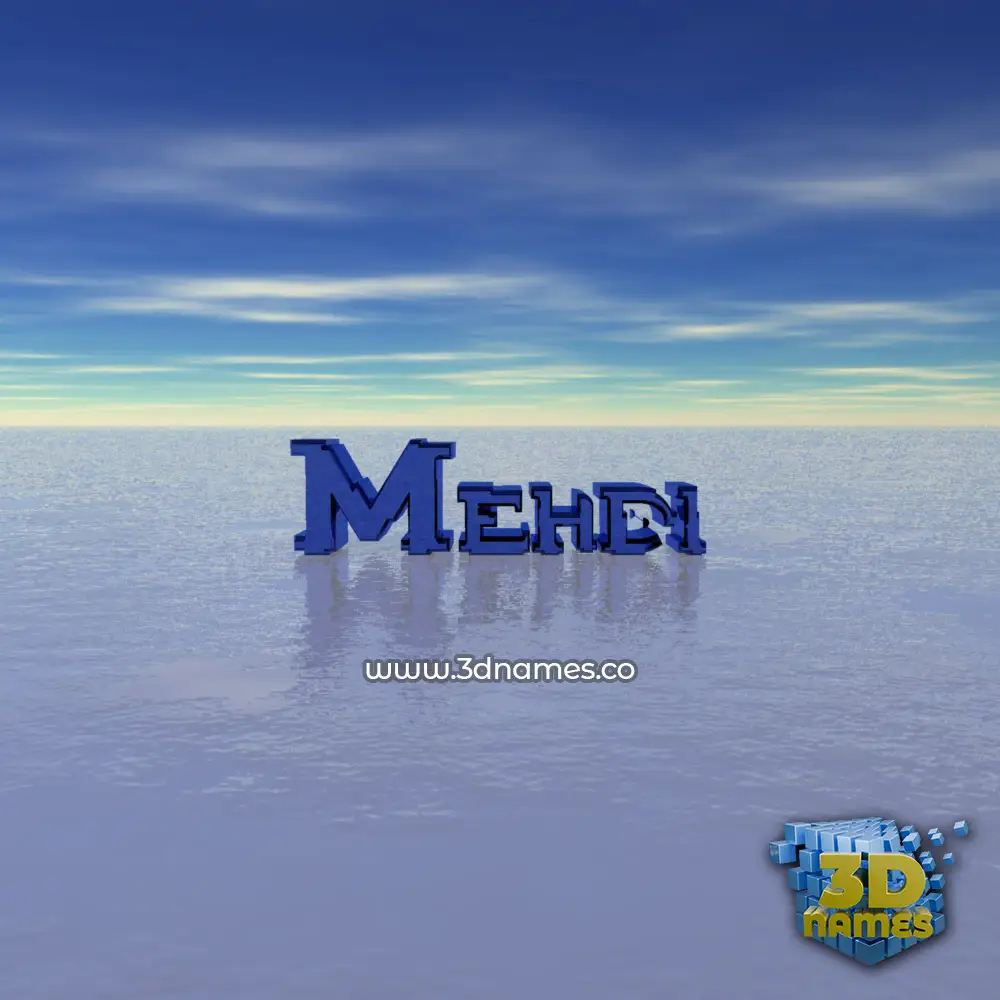 mehdi in Horizon style - 3D name wallpaper