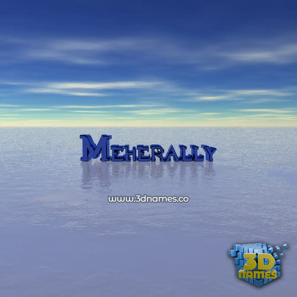 meherally in Horizon style - 3D name wallpaper