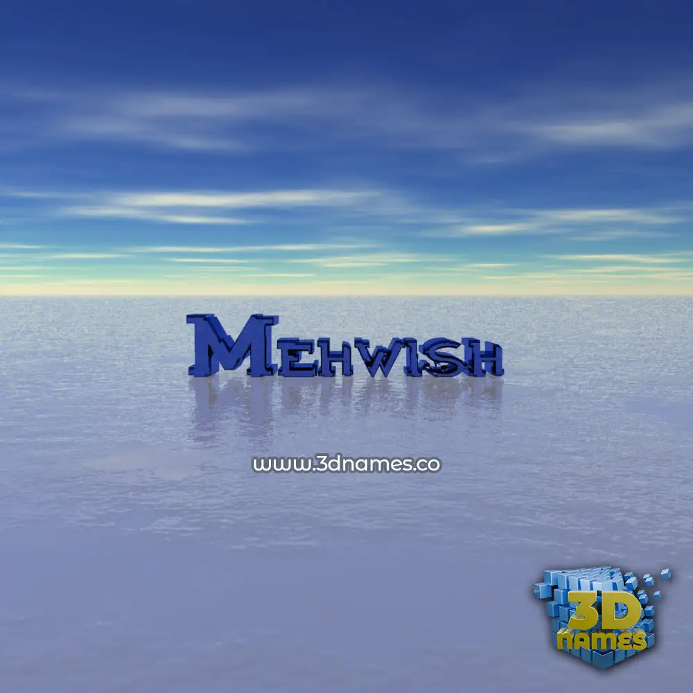 mehwish in Horizon style - 3D name wallpaper