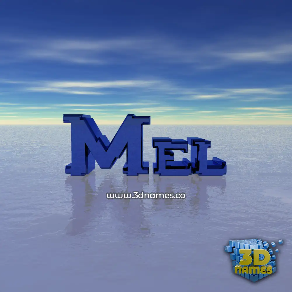 mel in Horizon style - 3D name wallpaper