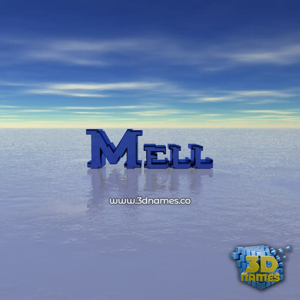 mell in Horizon style - 3D name wallpaper