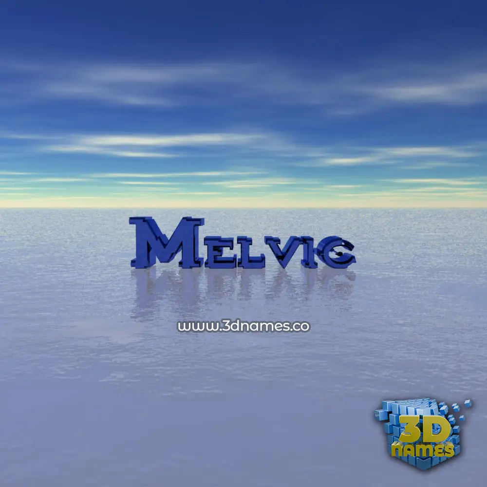 melvic in Horizon style - 3D name wallpaper
