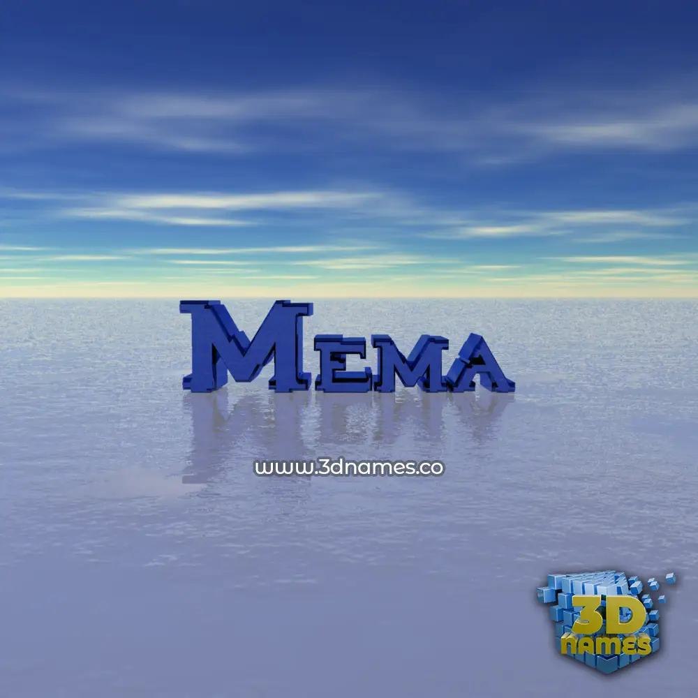mema in Horizon style - 3D name wallpaper