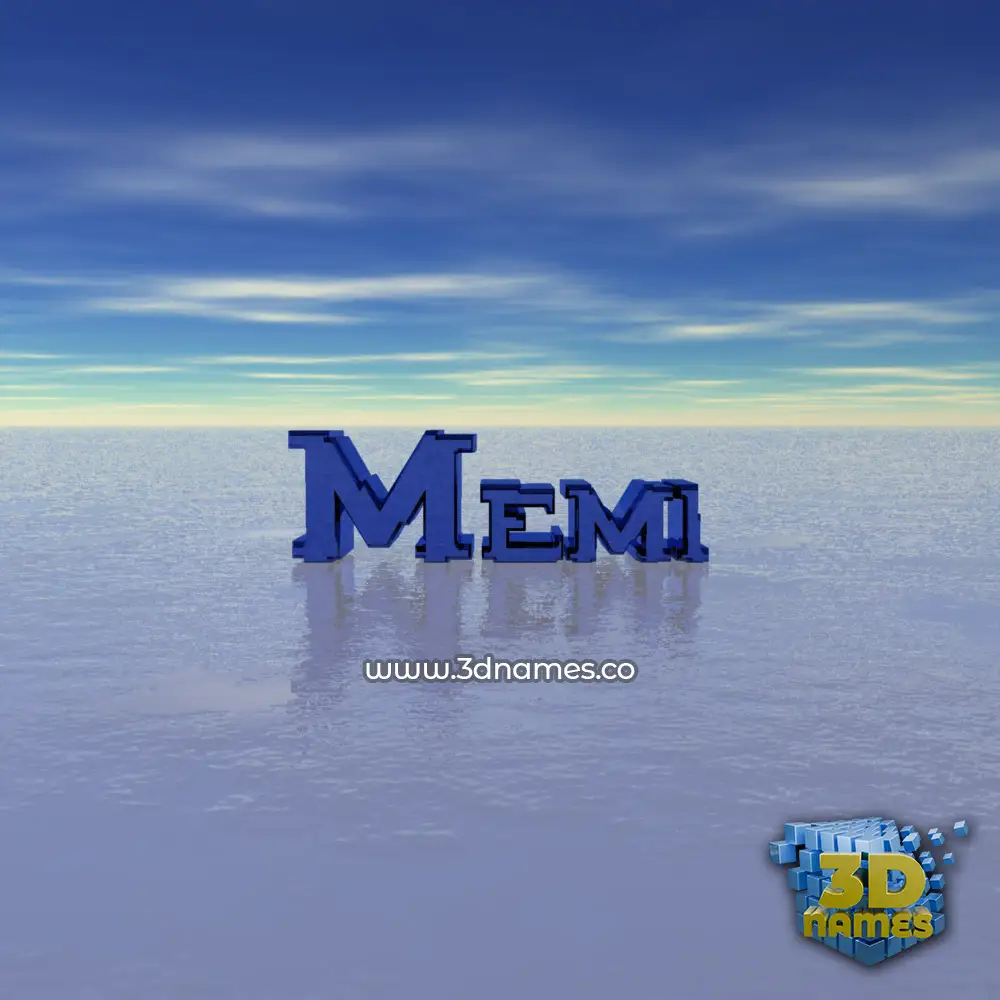 memi in Horizon style - 3D name wallpaper
