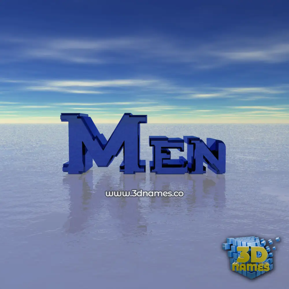 men in Horizon style - 3D name wallpaper