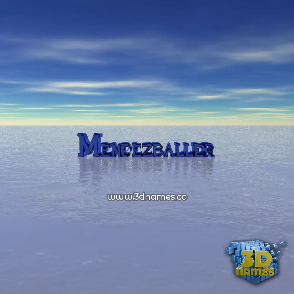 mendezballer in Horizon style - 3D name wallpaper