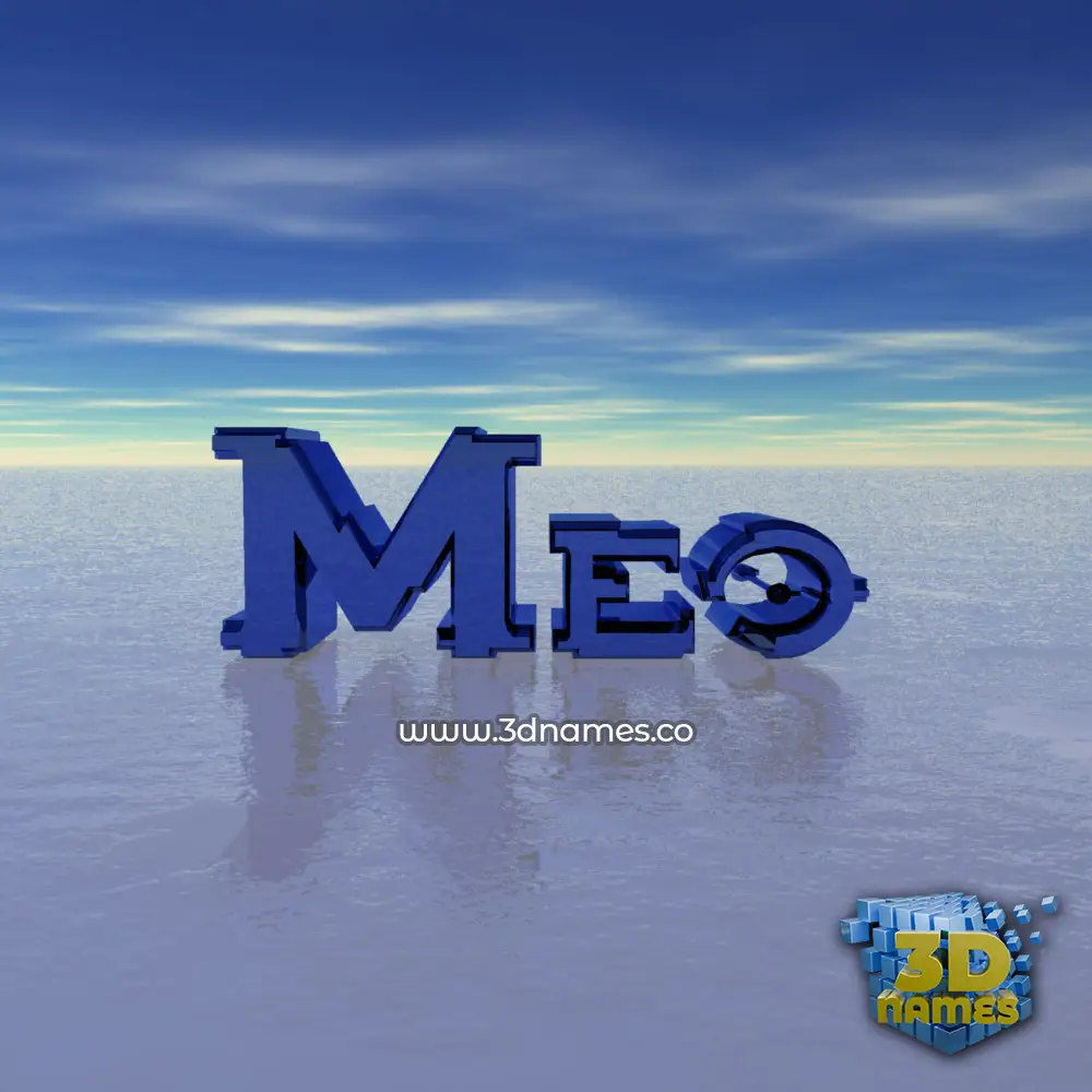 meo in Horizon style - 3D name wallpaper