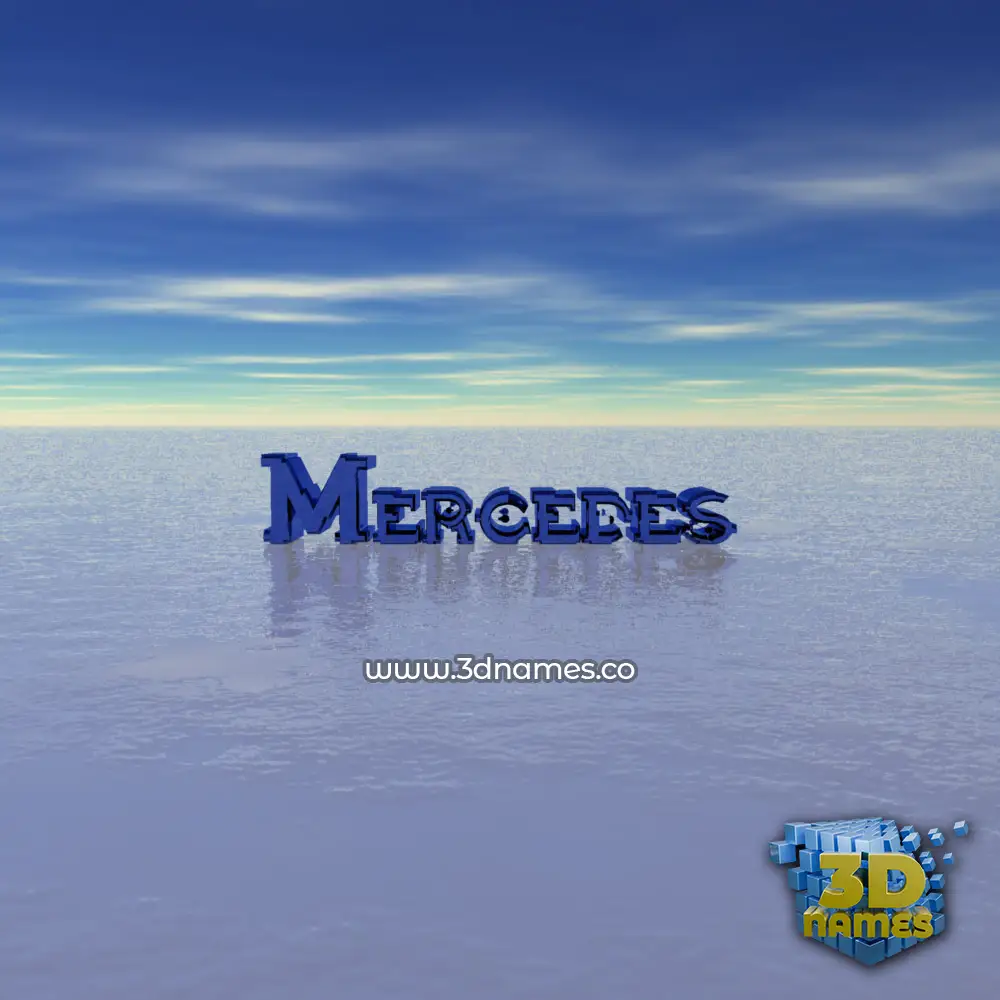 mercedes in Horizon style - 3D name wallpaper