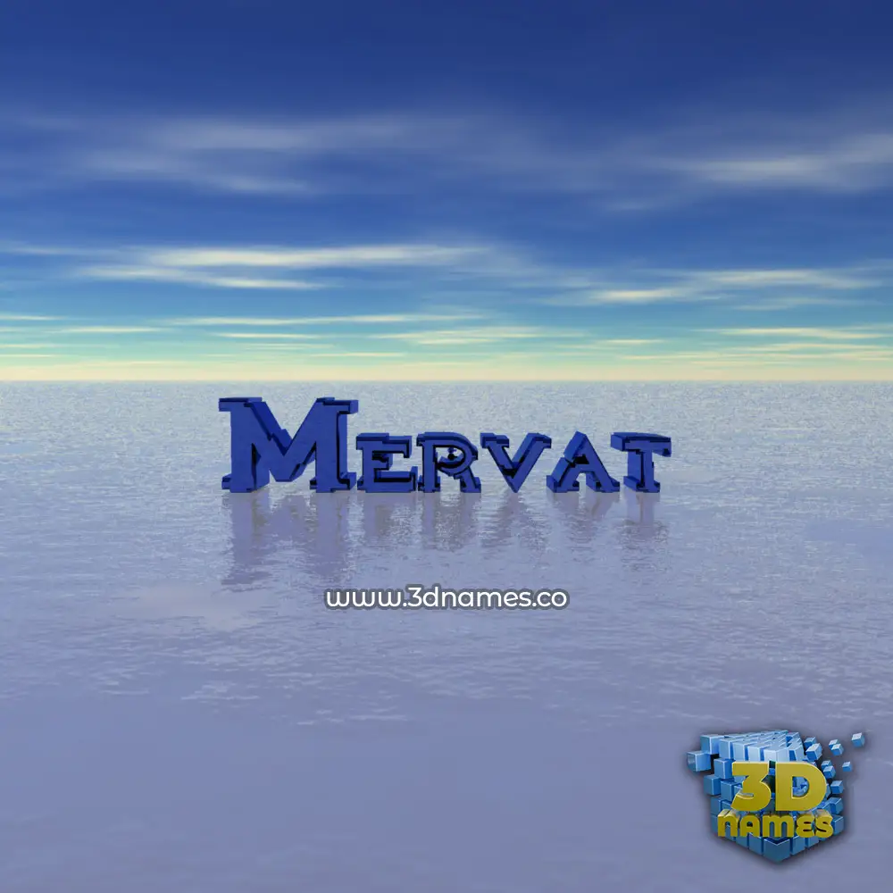mervat in Horizon style - 3D name wallpaper