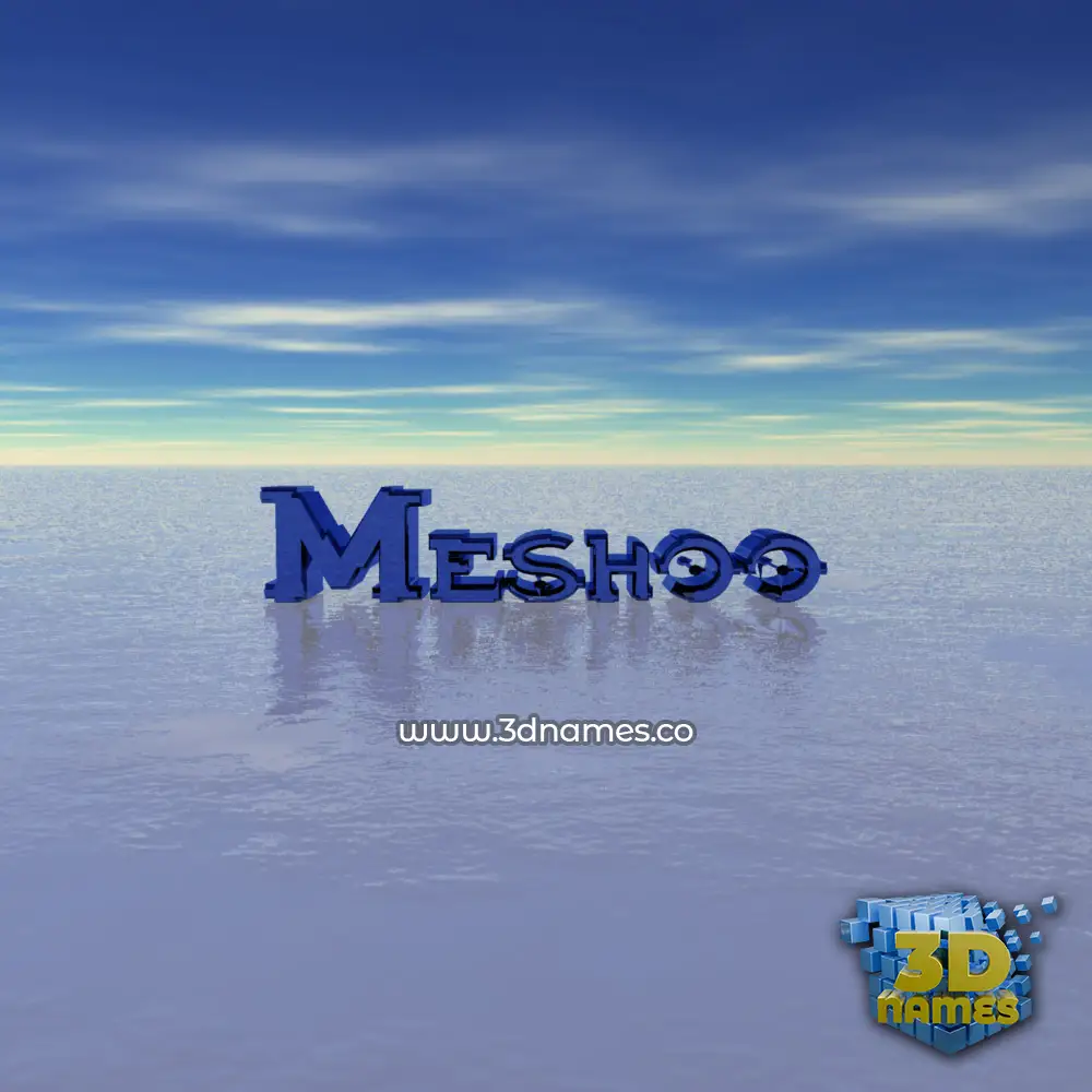 meshoo in Horizon style - 3D name wallpaper