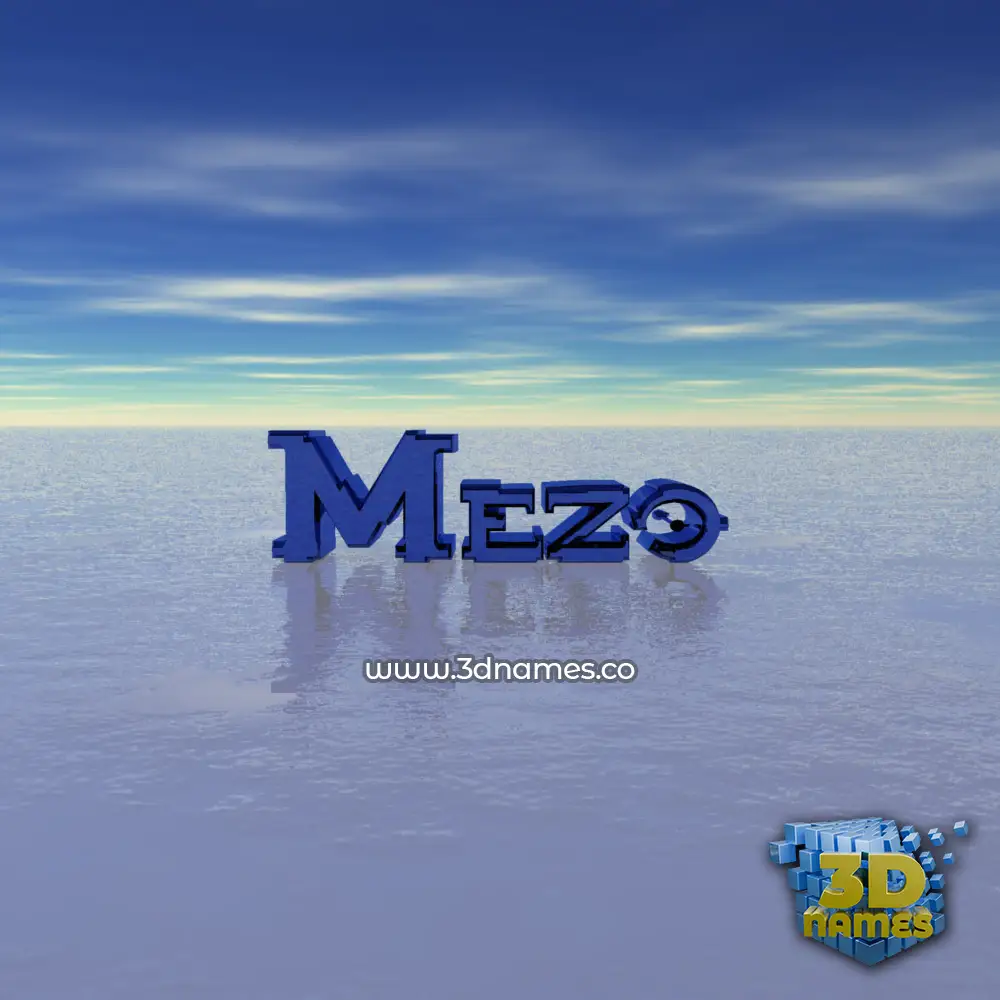mezo in Horizon style - 3D name wallpaper