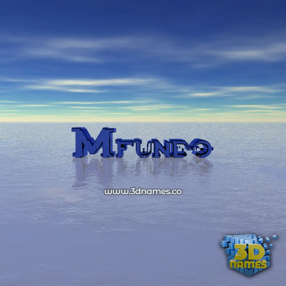 mfundo in Horizon style - 3D name wallpaper