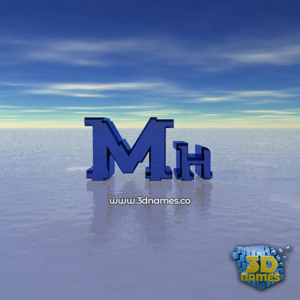 mh in Horizon style - 3D name wallpaper