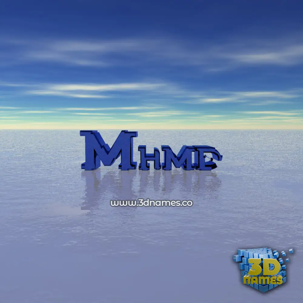 mhmd in Horizon style - 3D name wallpaper