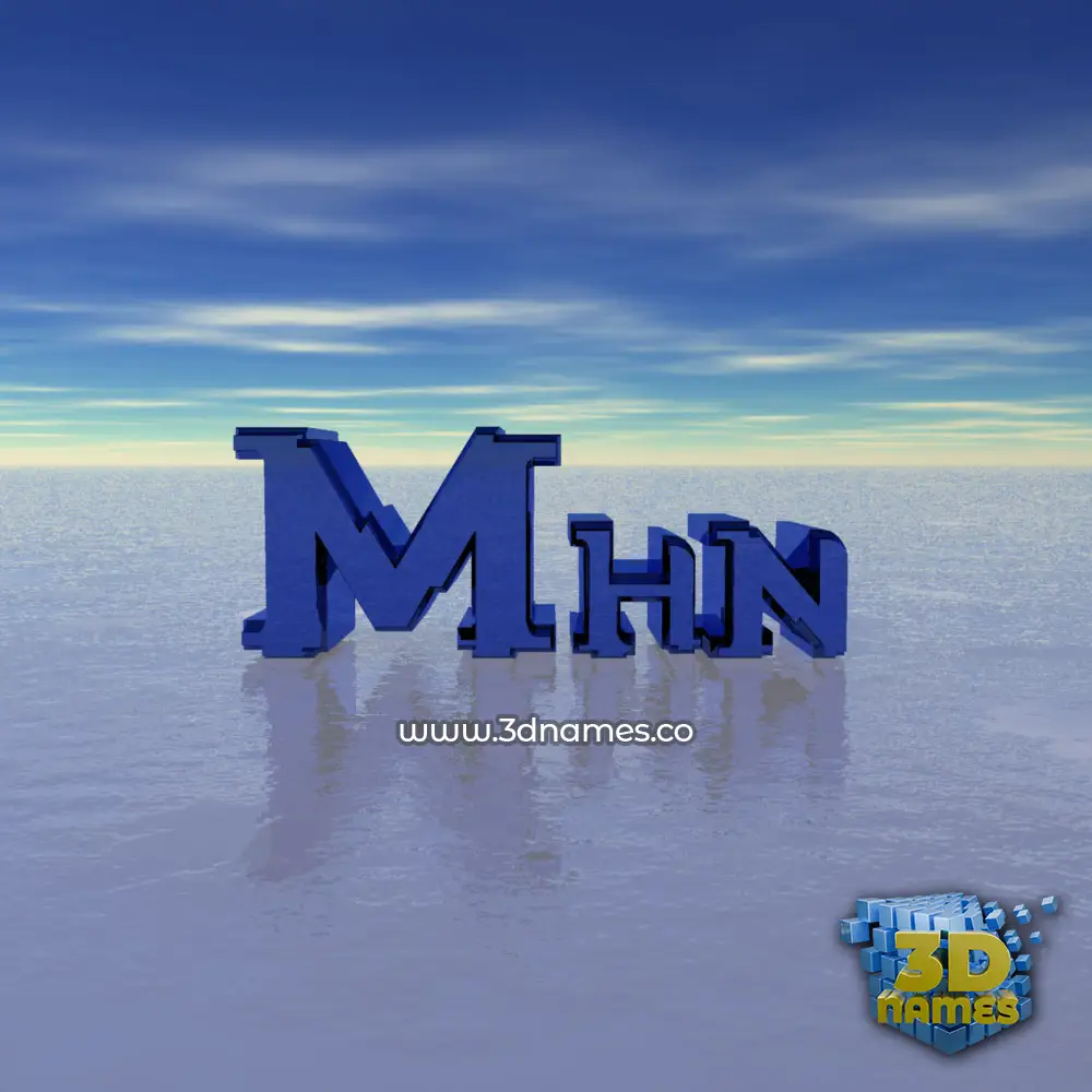 mhn in Horizon style - 3D name wallpaper
