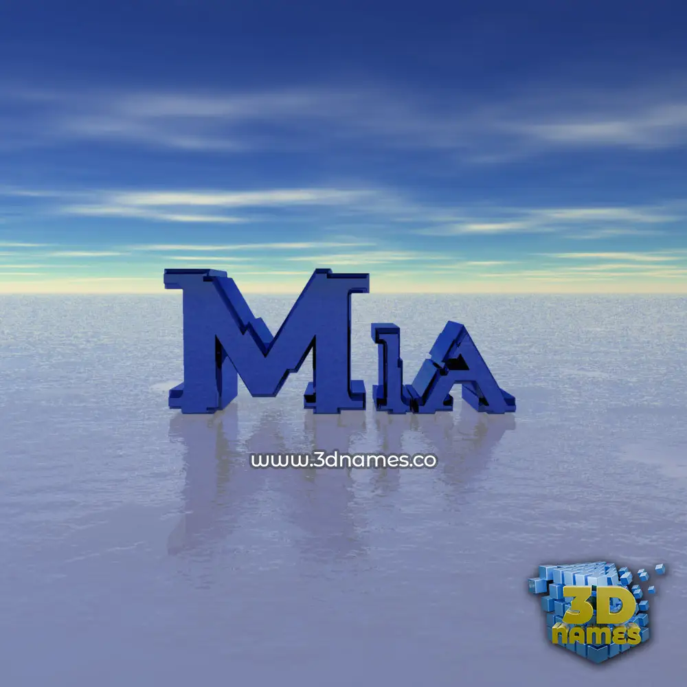 mia in Horizon style - 3D name wallpaper