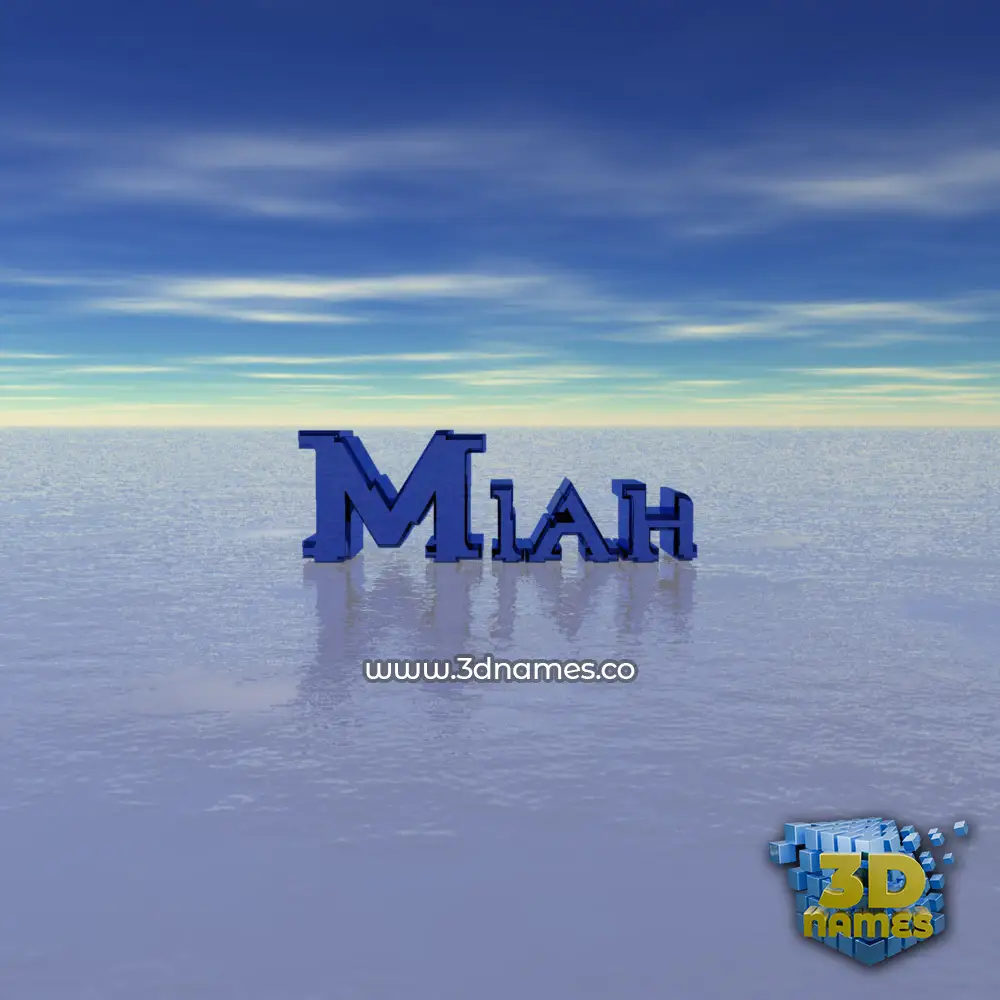 miah in Horizon style - 3D name wallpaper