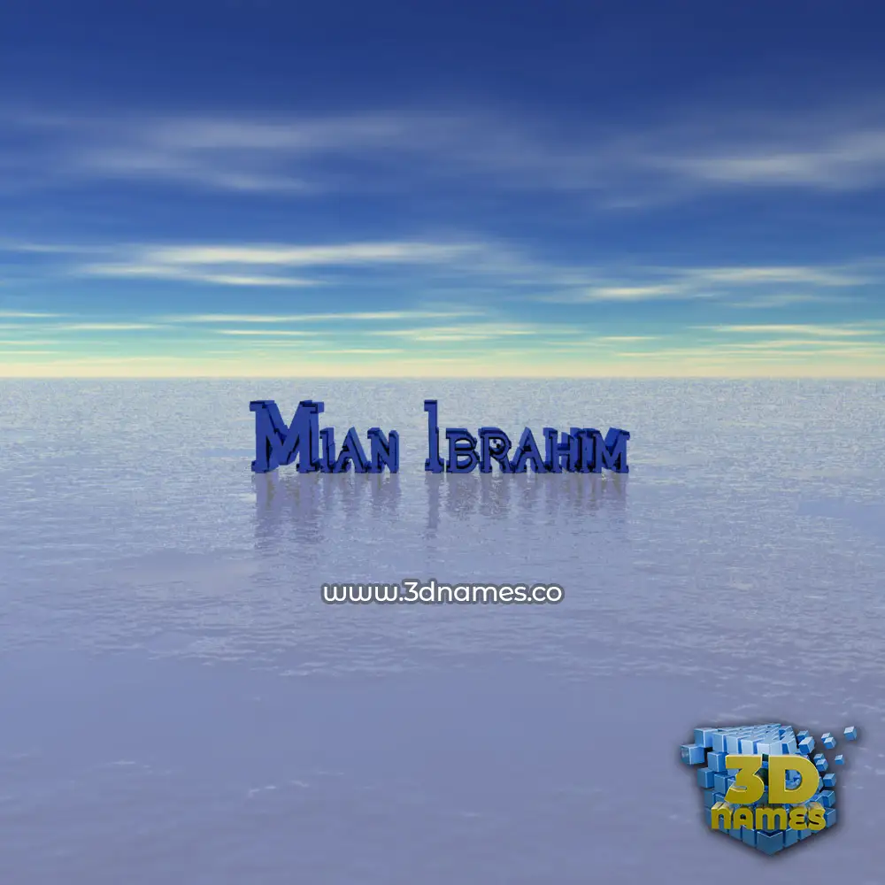 mian ibrahim in Horizon style - 3D name wallpaper