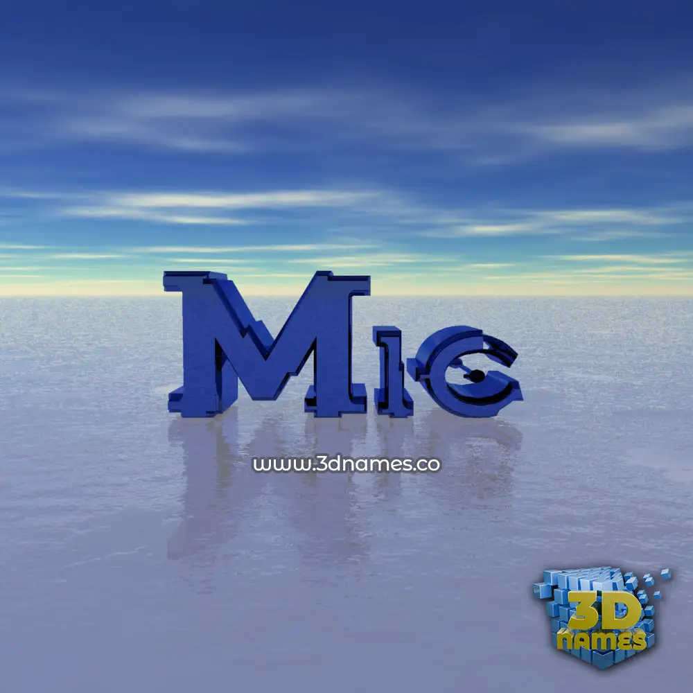 mic in Horizon style - 3D name wallpaper