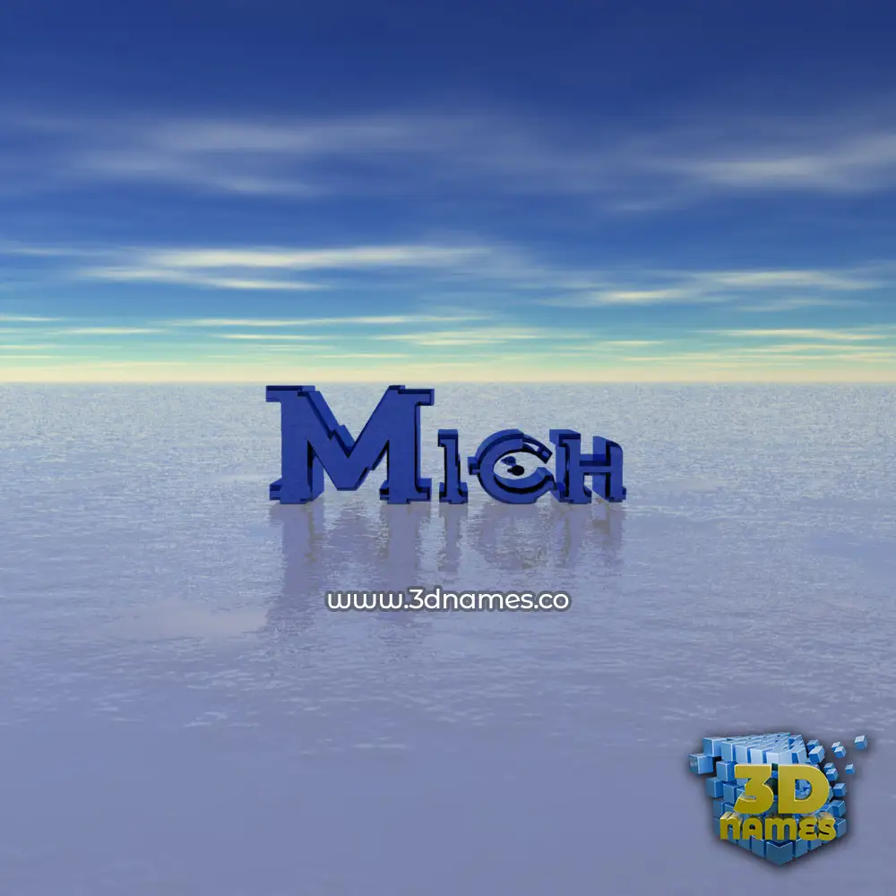 mich in Horizon style - 3D name wallpaper