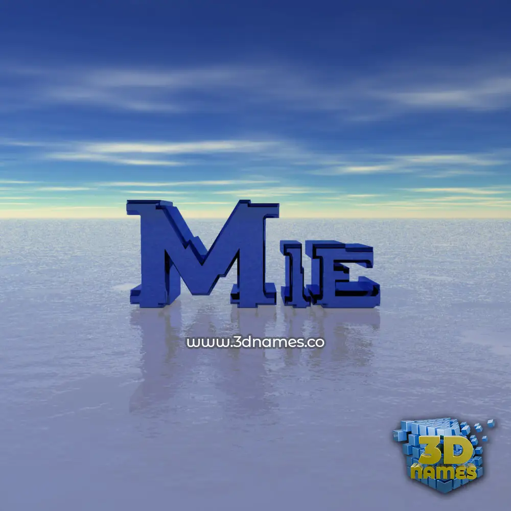 mie in Horizon style - 3D name wallpaper