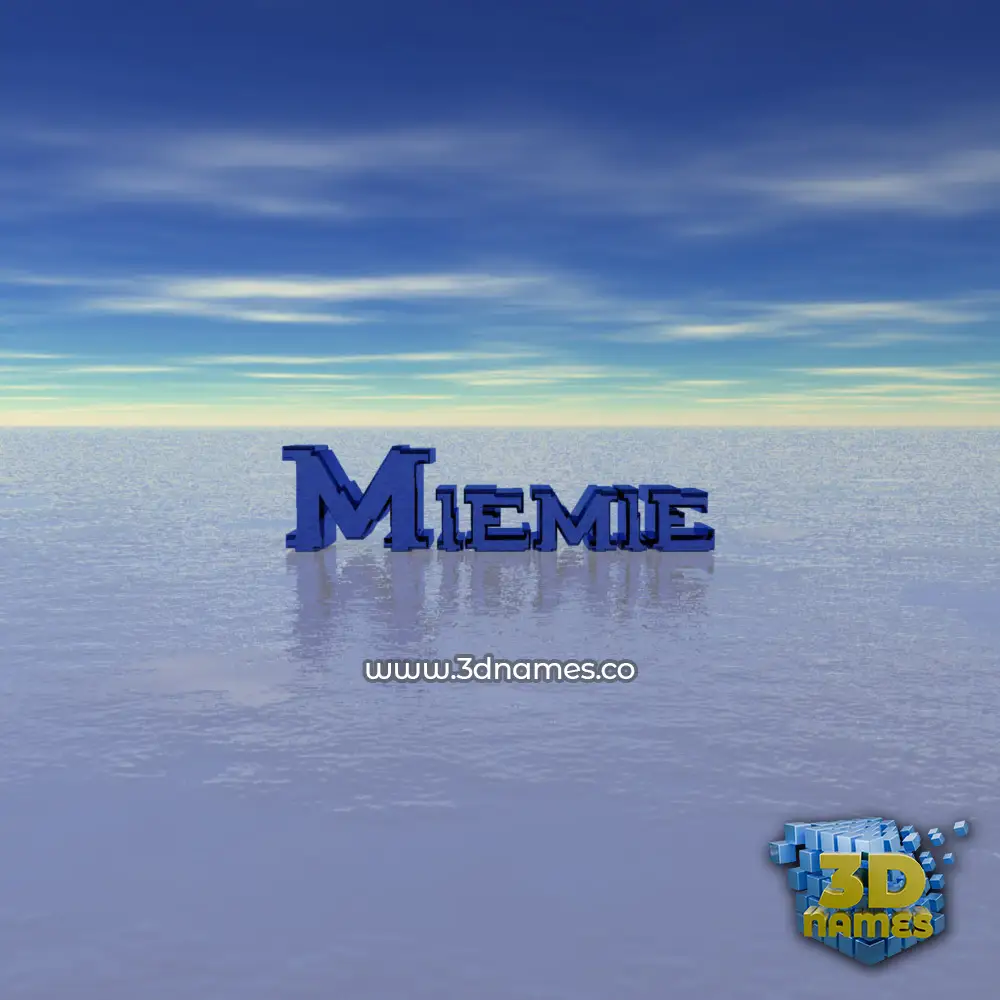 miemie in Horizon style - 3D name wallpaper