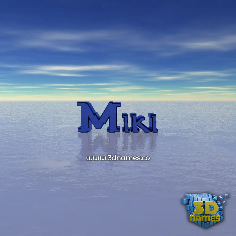 miki in Horizon style - 3D name wallpaper