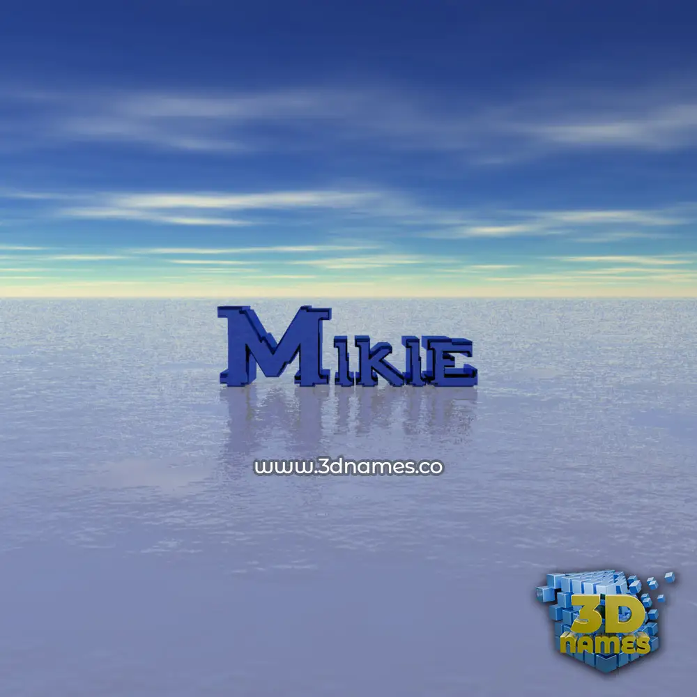 mikie in Horizon style - 3D name wallpaper