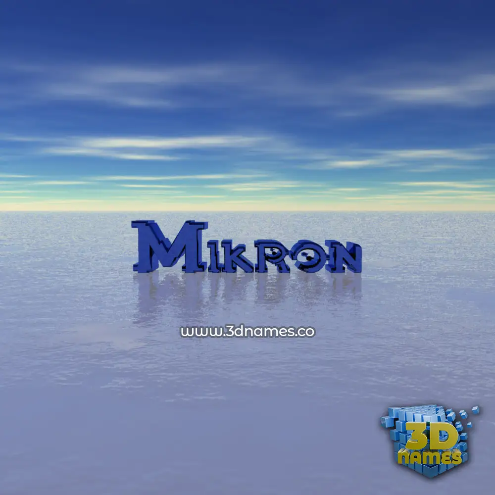 mikron in Horizon style - 3D name wallpaper