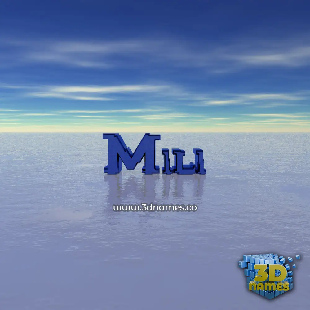 mili in Horizon style - 3D name wallpaper