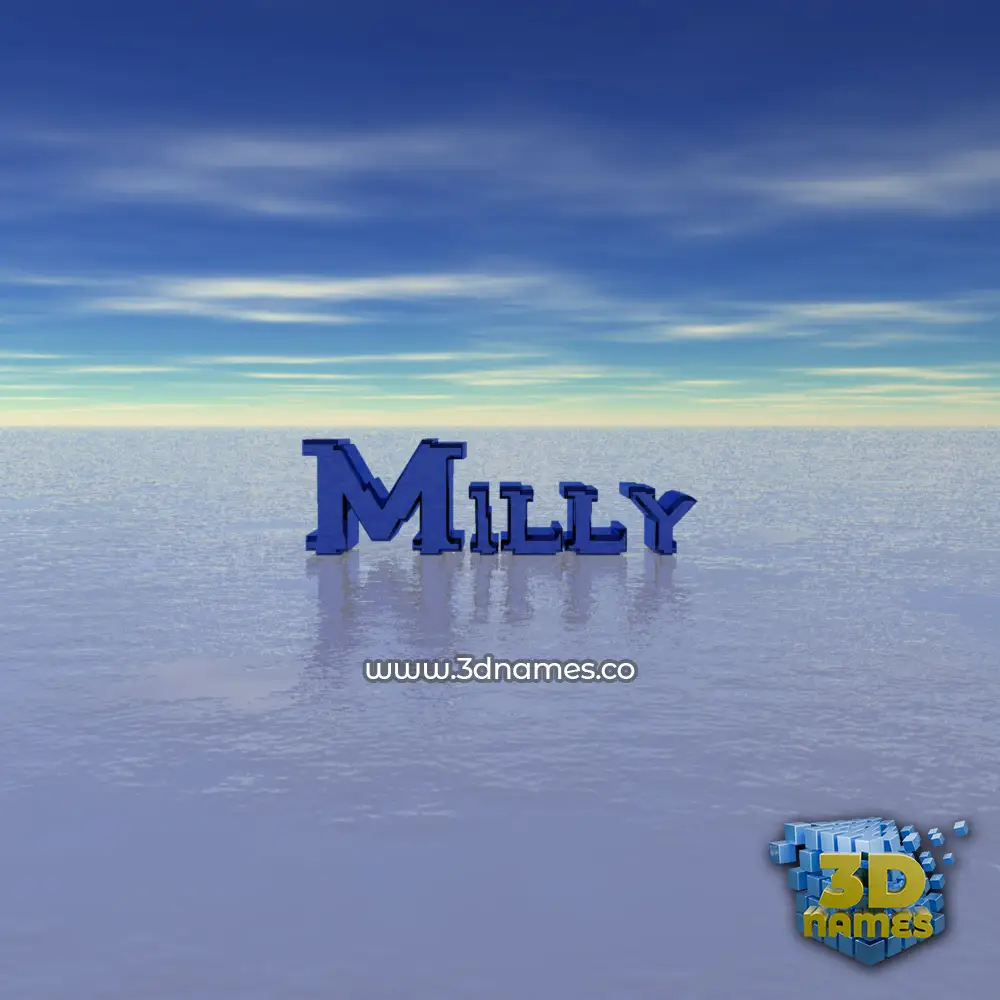 milly in Horizon style - 3D name wallpaper