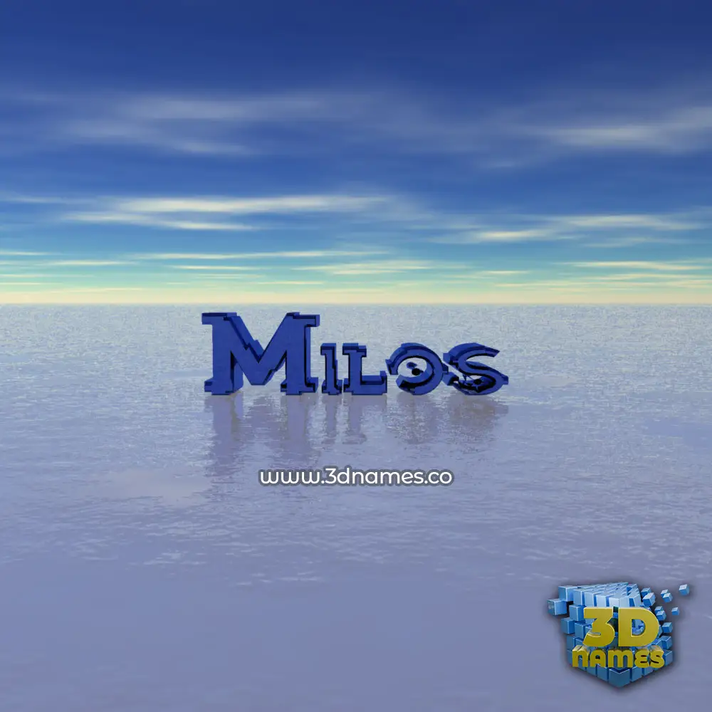 milos in Horizon style - 3D name wallpaper