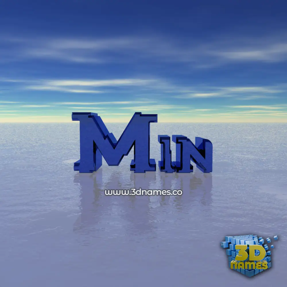 min in Horizon style - 3D name wallpaper