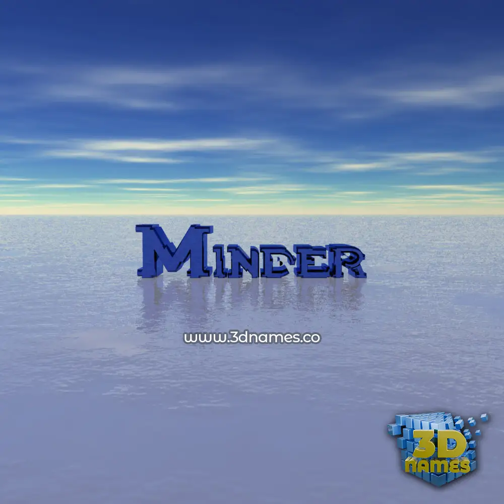 minder in Horizon style - 3D name wallpaper